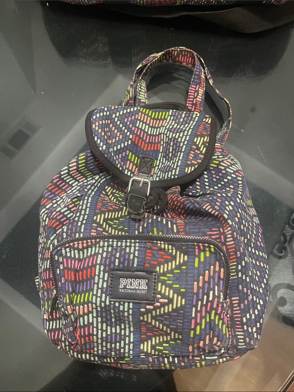 PINK Multicolor Patterned Duffel Bag + Backpack Set - Picture 3 of 8